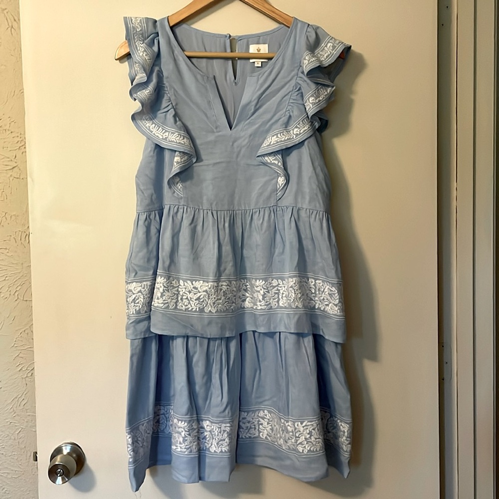J Marie Collections Embroidered Mini Dress